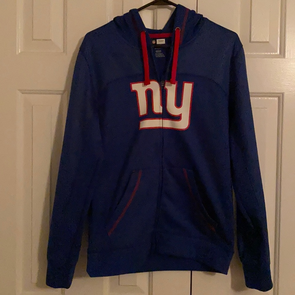 Blue NY giants zip up hoodie